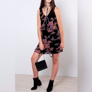 Everly Velvet Floral Dress, Women's XS